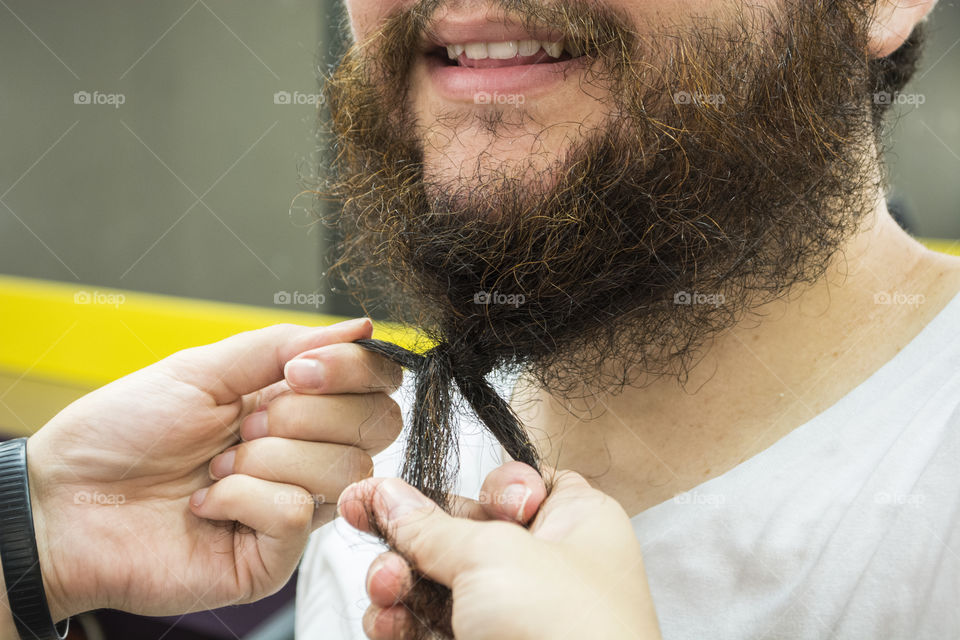 Braiding the beard