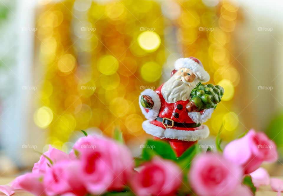 Santaclaus on bokeh background 