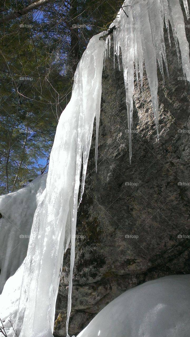 Water, Waterfall, Nature, Snow, Ice