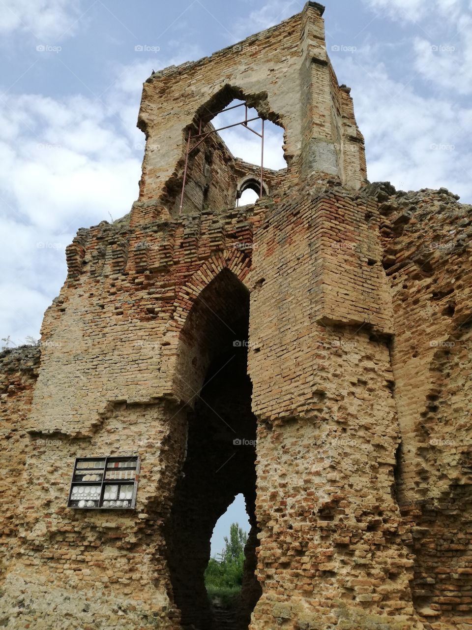 Medieval fortress tower entrance