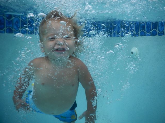 Swimming underwater fun 