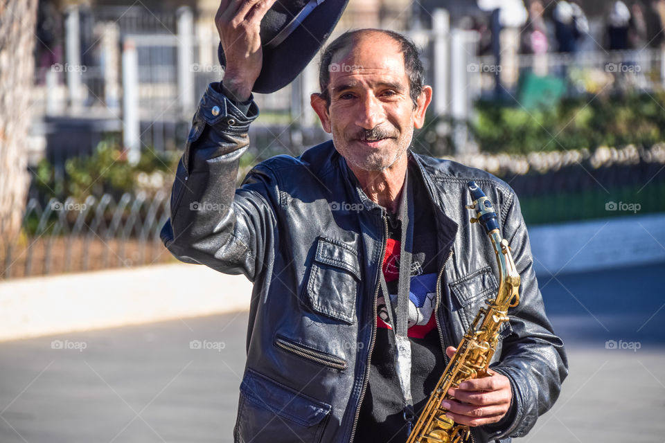 Man, People, Music, Portrait, Street