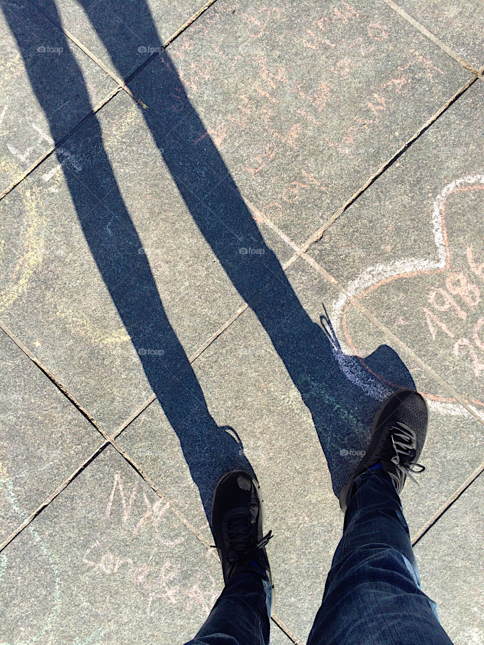 Reading charcoal drawings in the walkway