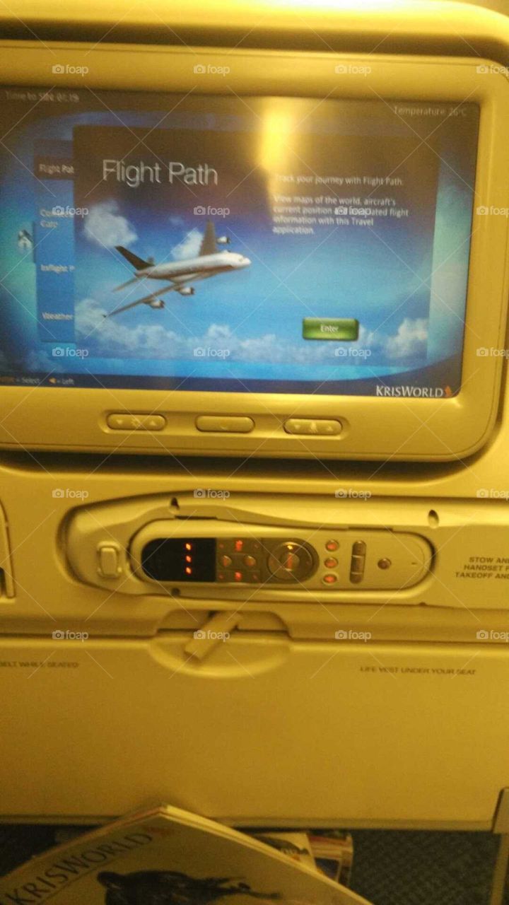 tablet TV airplane Emirates
