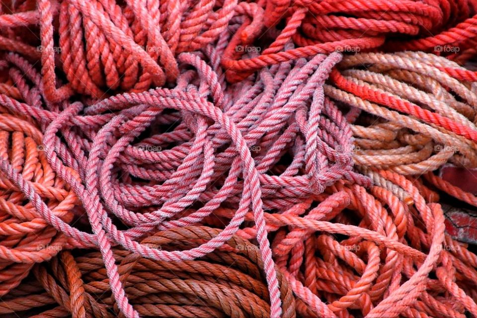 Close up of a red rope