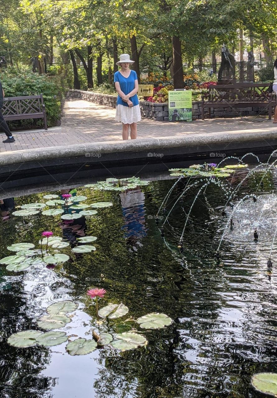 the beautiful day by the pond