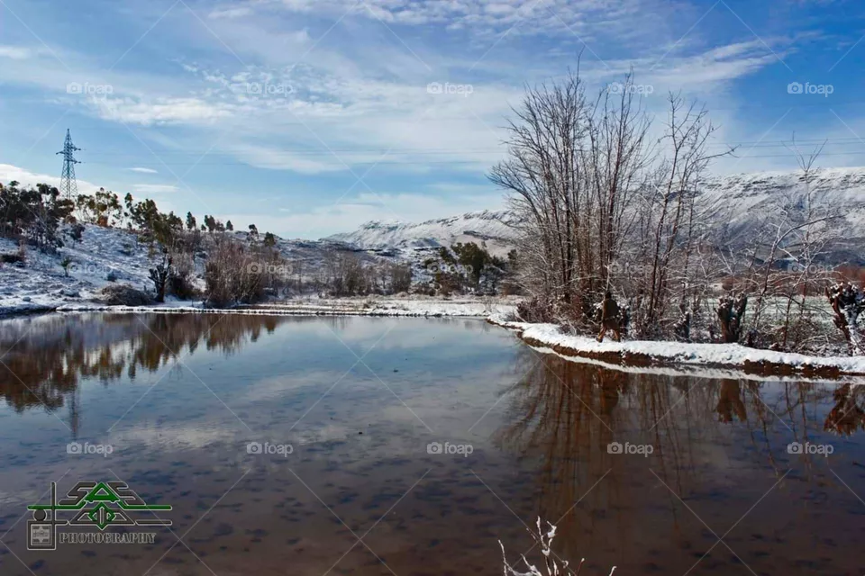 water and snow