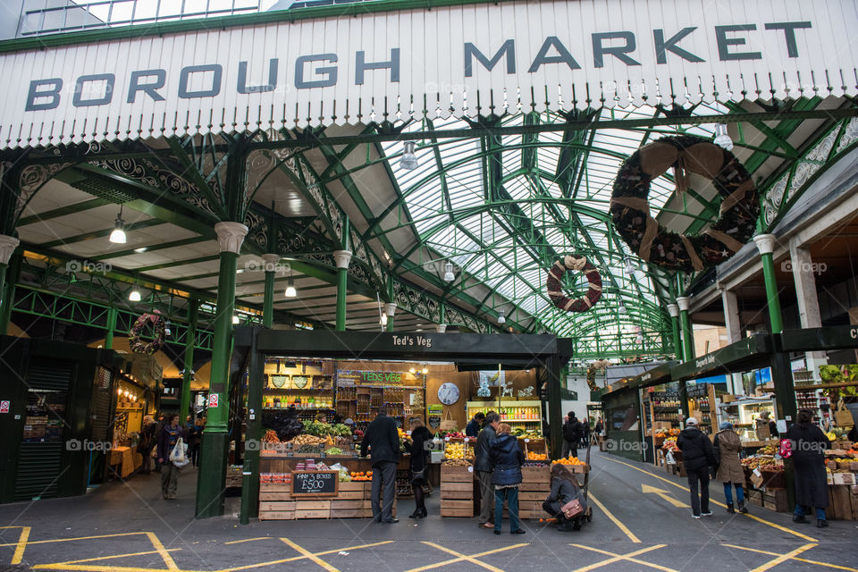 Borough Market in London. A popular foodmarket.