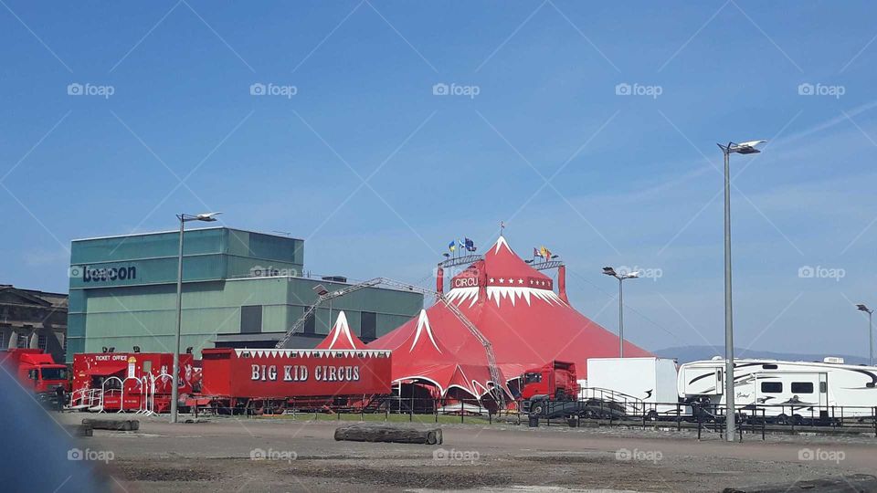 circus in town Greenock,Scotland