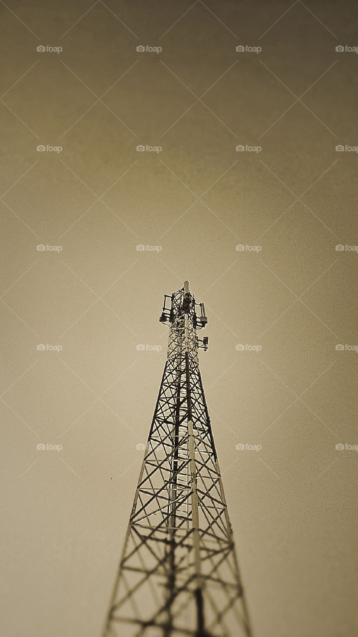 Sepia Tower 🗼 . a network tower