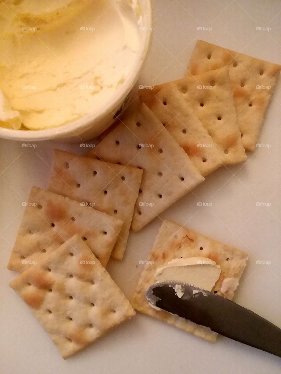 Crackers and butter