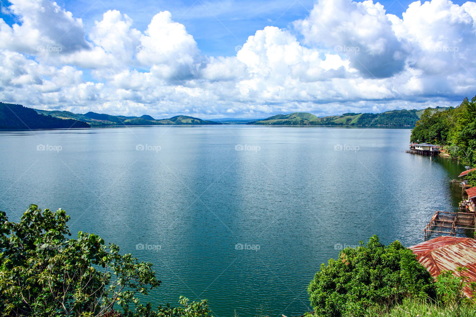 lake sentani in papua indonesia