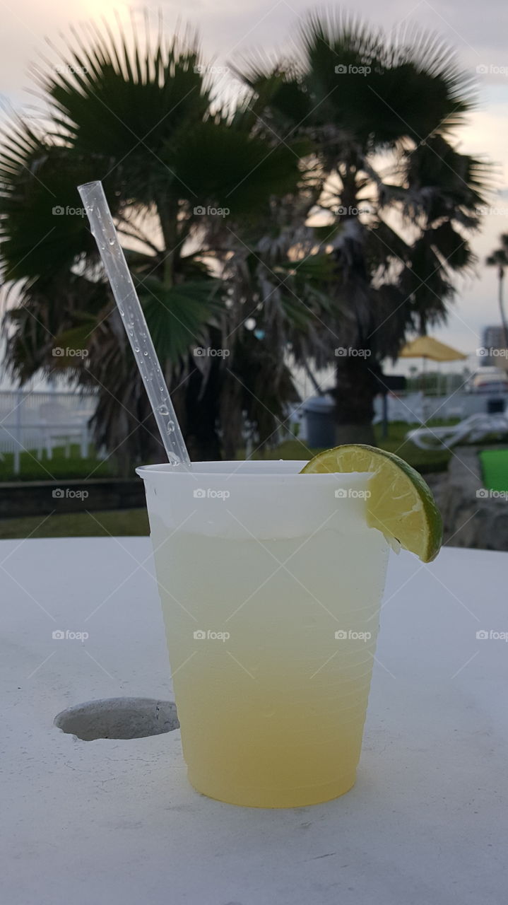 Drinks by the sea
