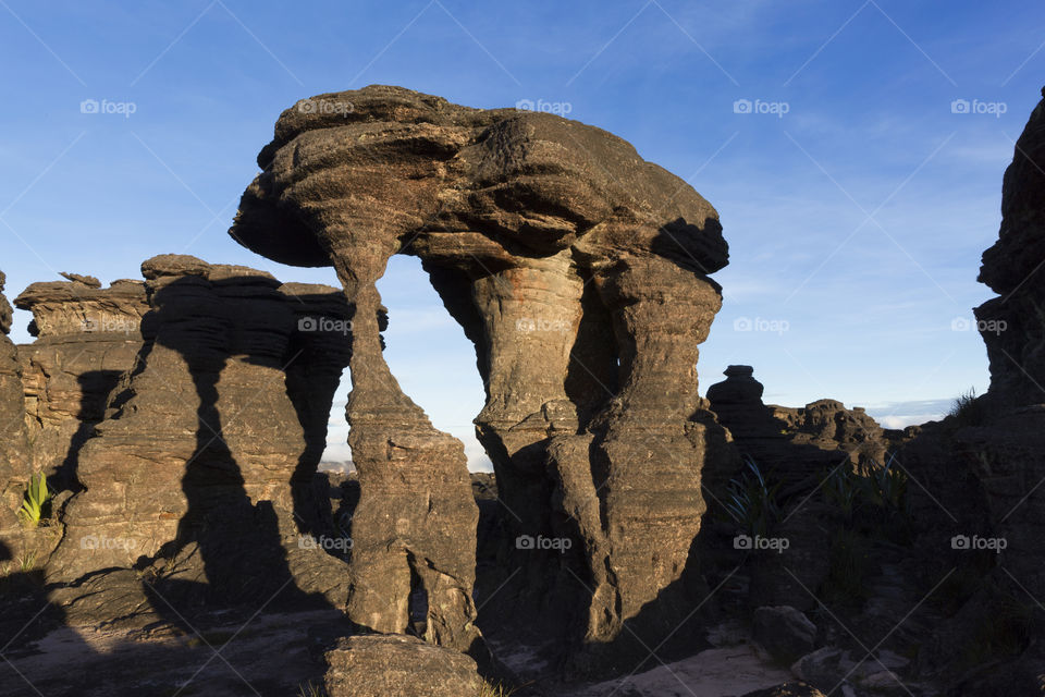 Rock formations, Mount Roraima, Canaima National Park.