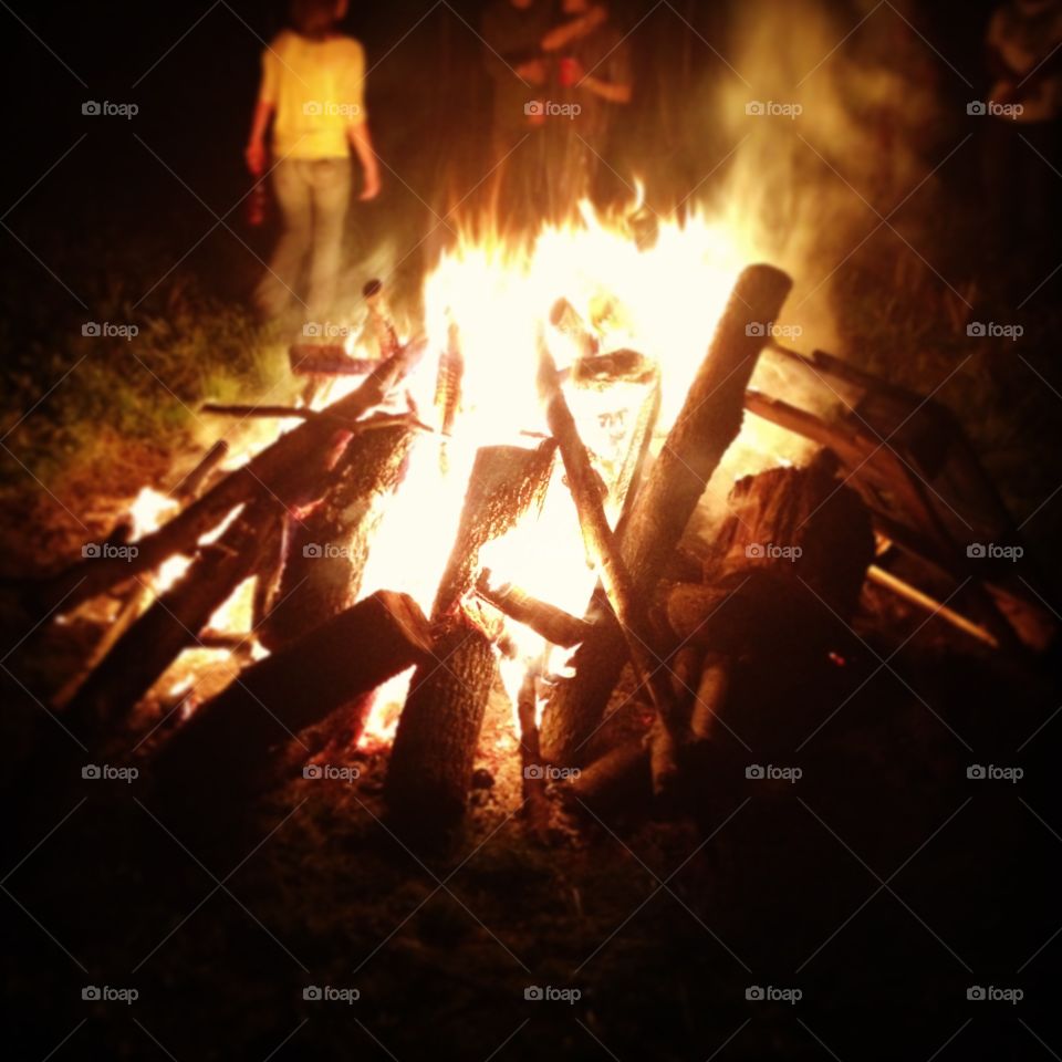 Bonfire gathering.