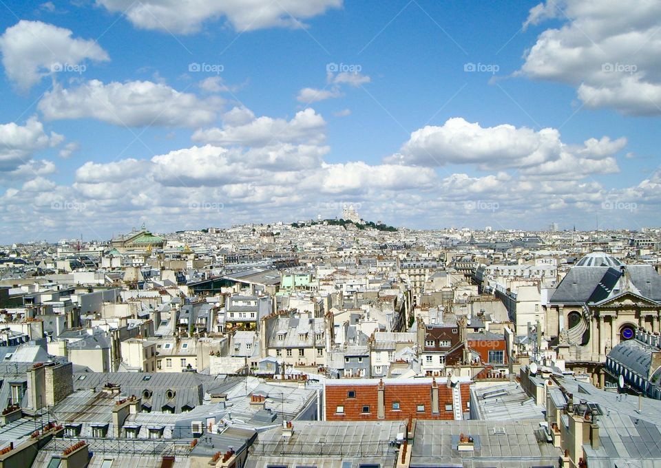 Looking at Montmartre over the Parisian rooftops. what a view!