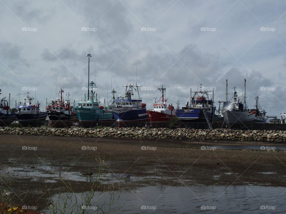 Boat harbour in Shippagan New Brunswick 