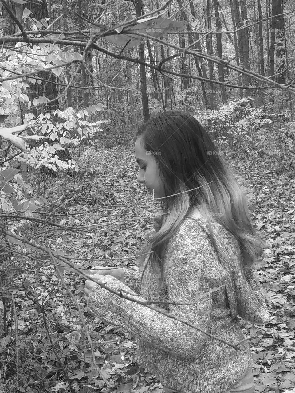 be girl in woods
