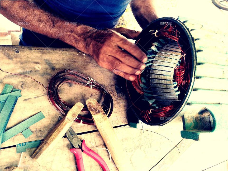 Indian motor winding