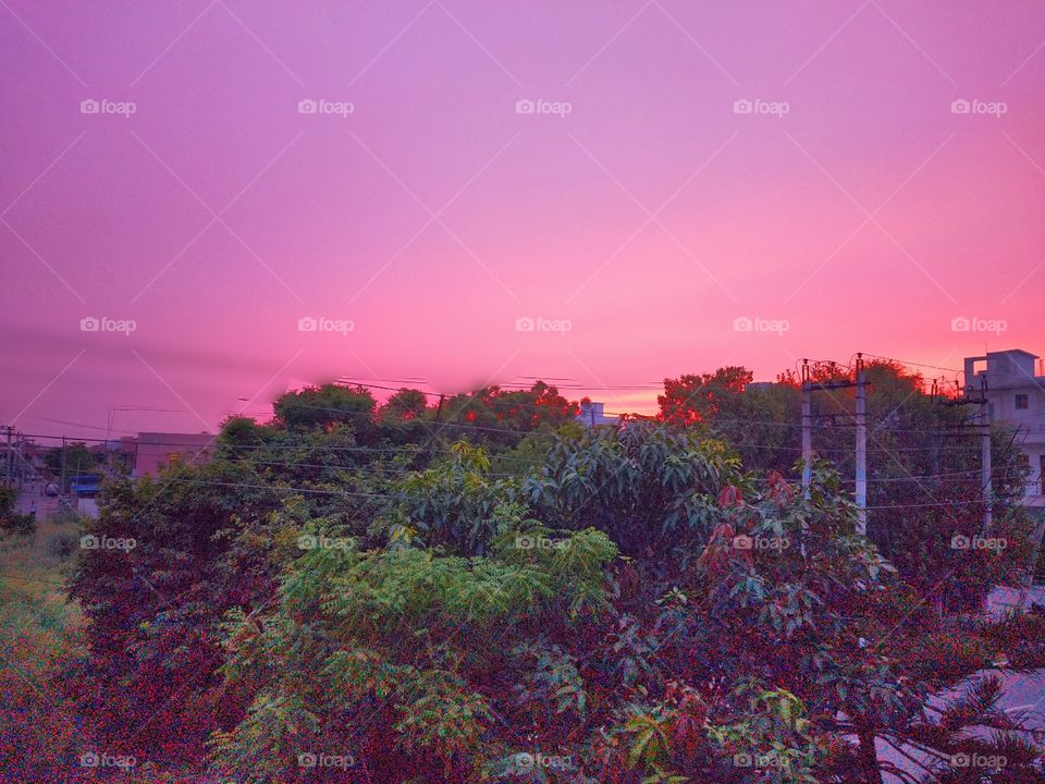 And the sky turned pink💕😍 Oye Hoye umra main Saariyan Jee Leiyan📸🤩