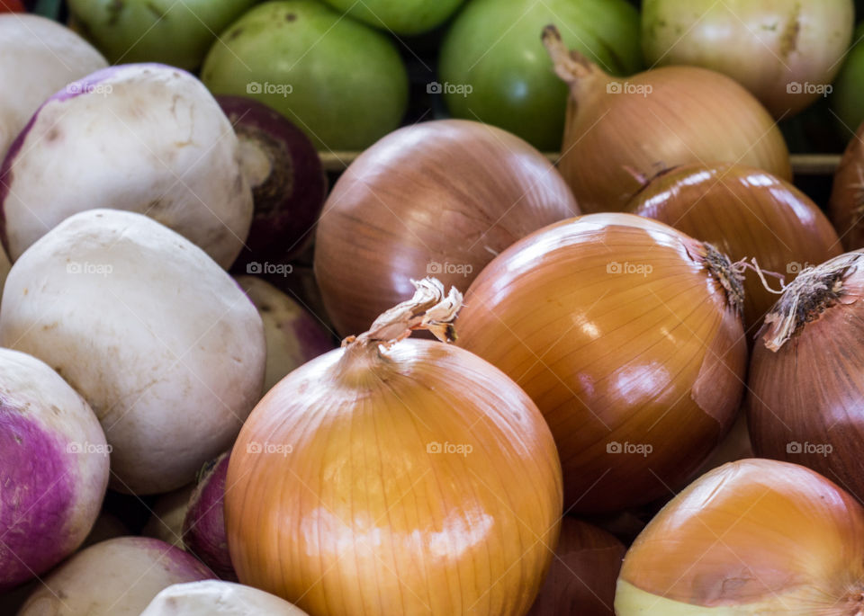 Fresh Farmers Market Onions and potatos