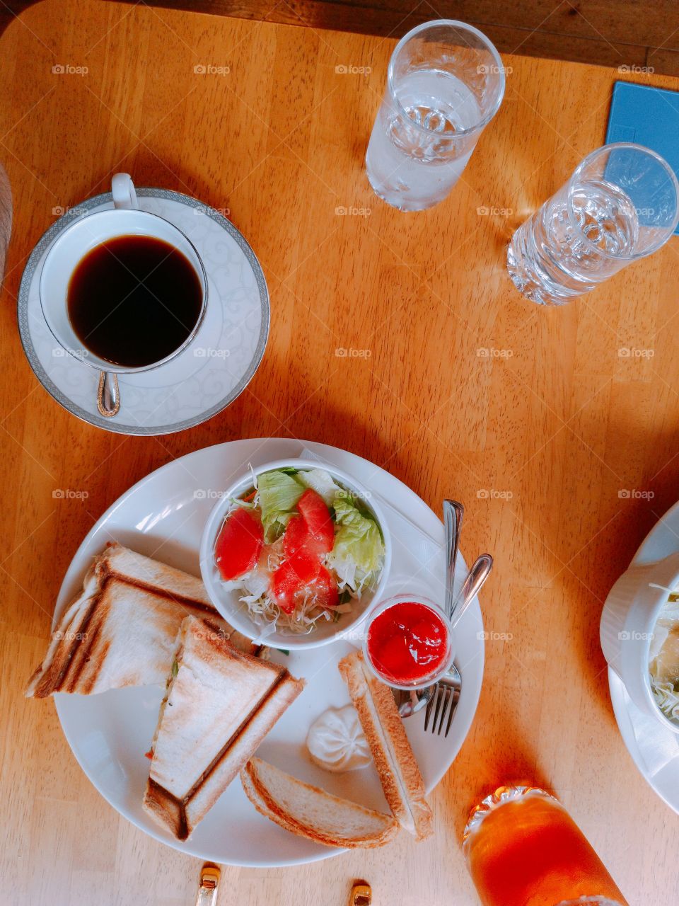 Lunch at a cafe