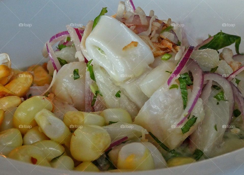 Ceviche With Corn And Scallops