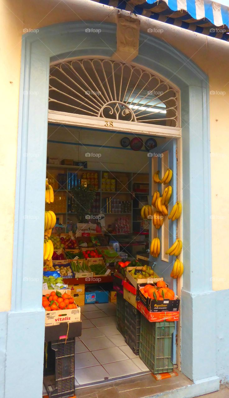 A fruit shop in Gibraltar