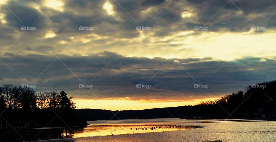 on the lake