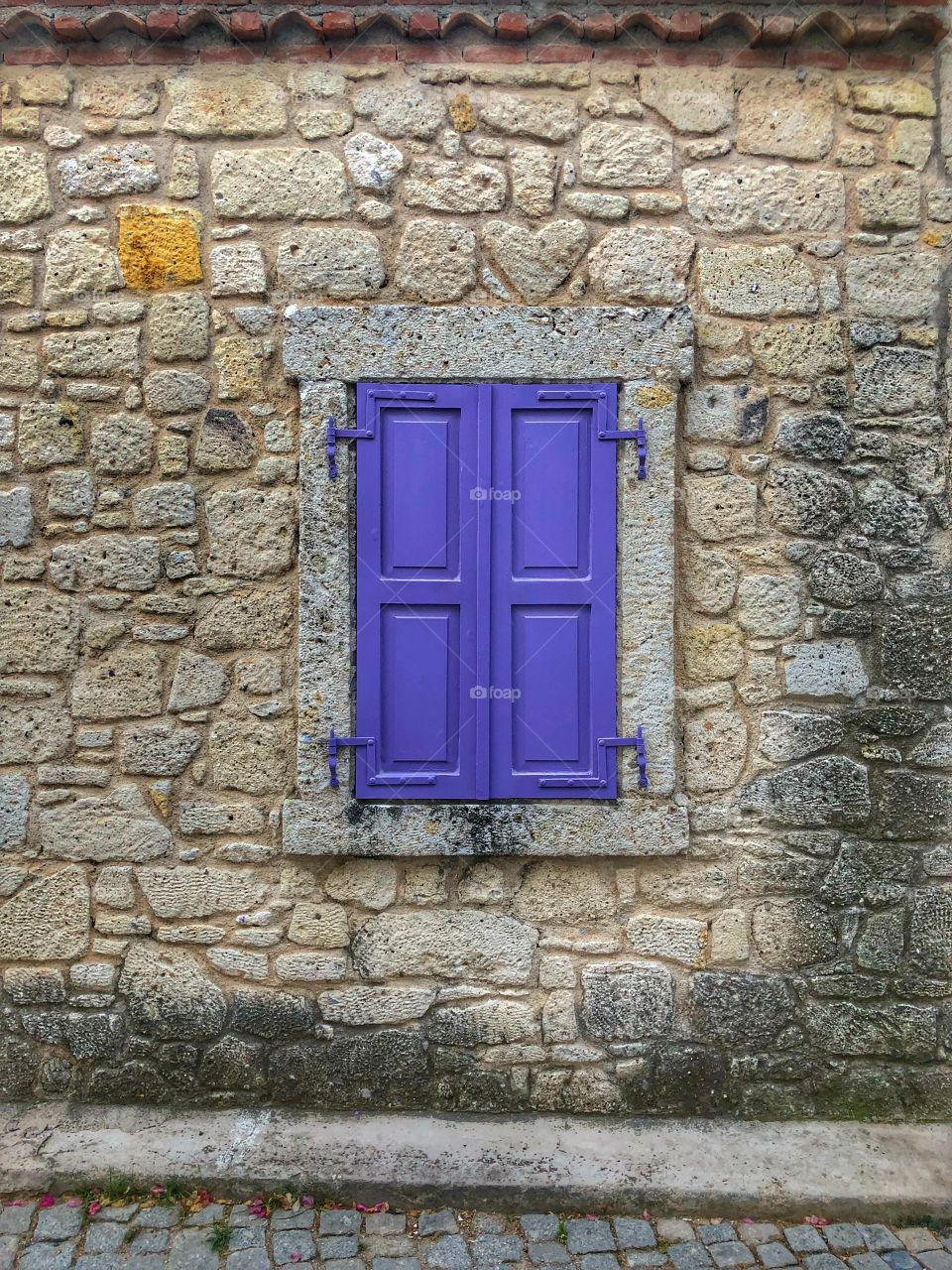 Purple window from alacati 
