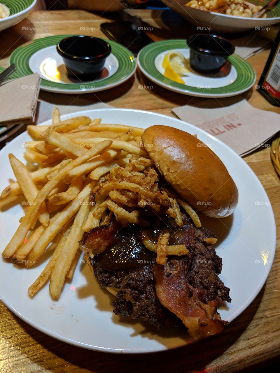 Sloppy Burger and Fries