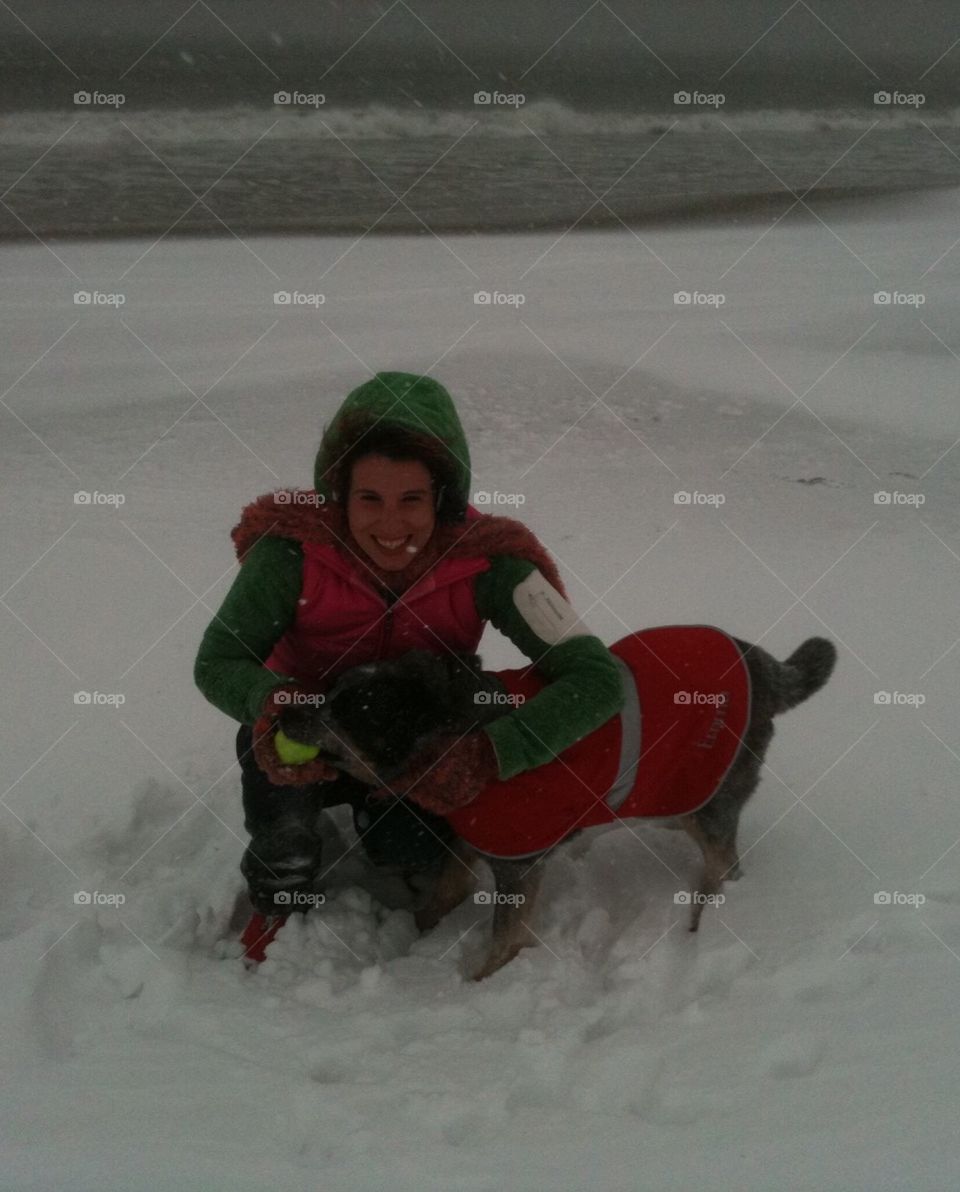 with emma in the snow