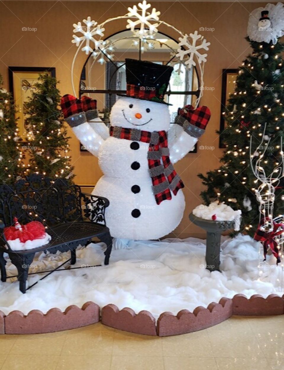 Snowman Christmas winter display 