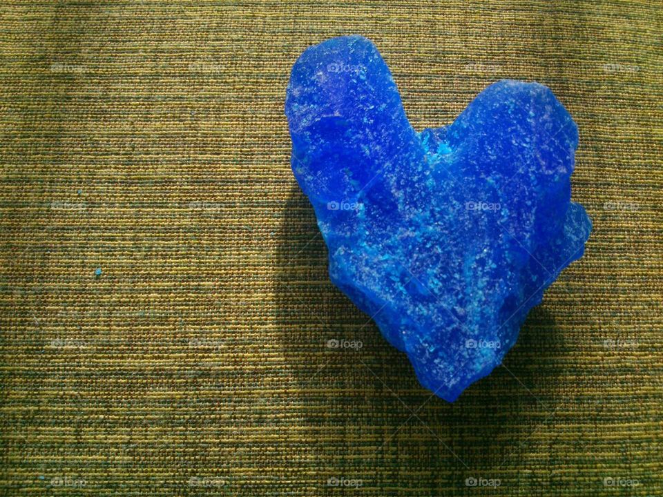 corazón azul