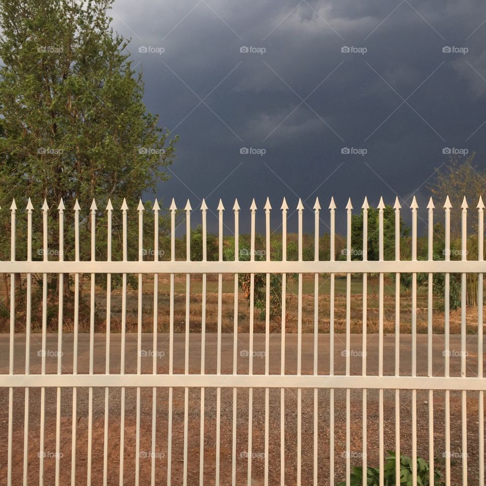 Fence, Wood, No Person, Outdoors, Sky