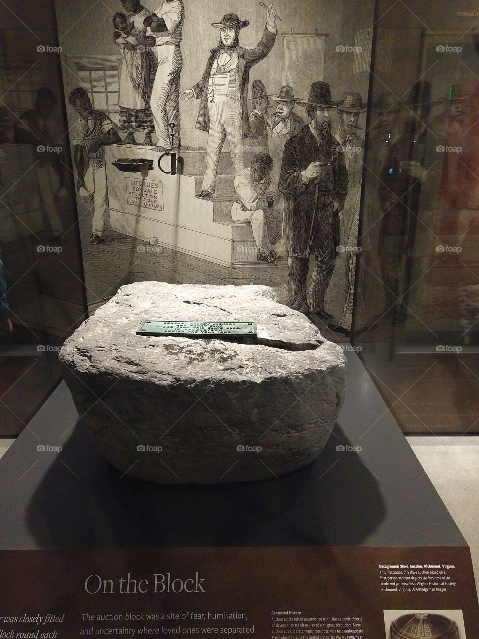 Slave block xzibit in the African American museum.