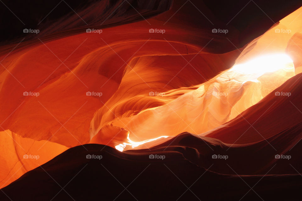 Light effect in antelope canyon