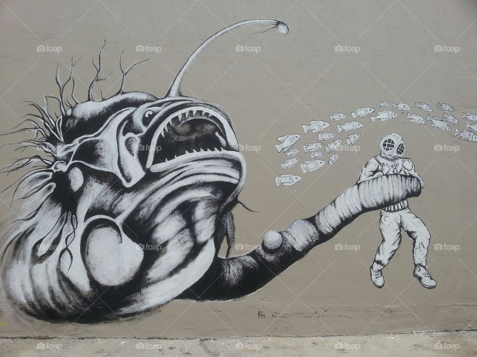 Sea Monster Graffiti