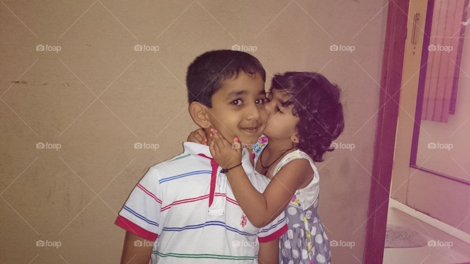 Blood relationship . innocent love between brother and sister 