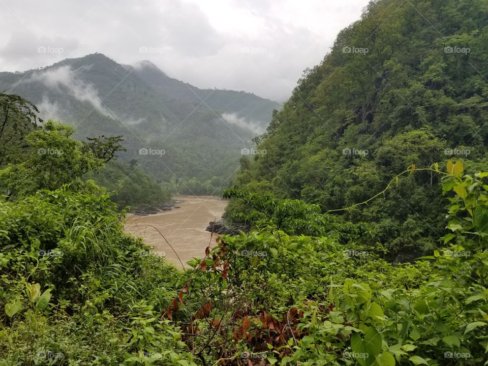 river in himalayan mountains