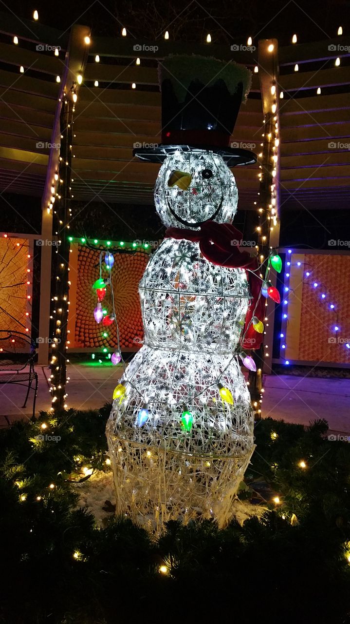 Light-up snowman
