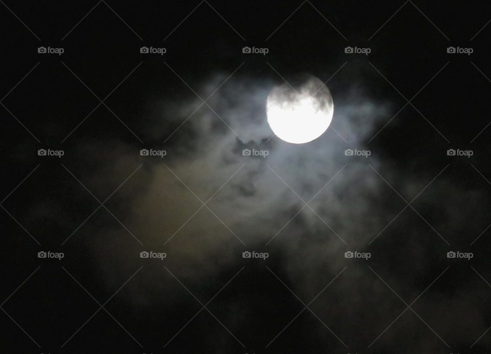 cloudy moon