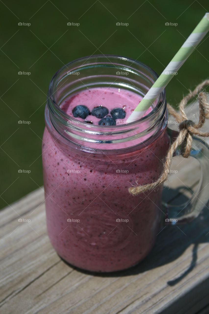 Blueberry Summer. Blueberry Smoothie 