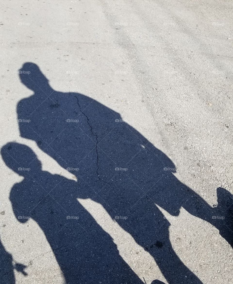dad and son shadow