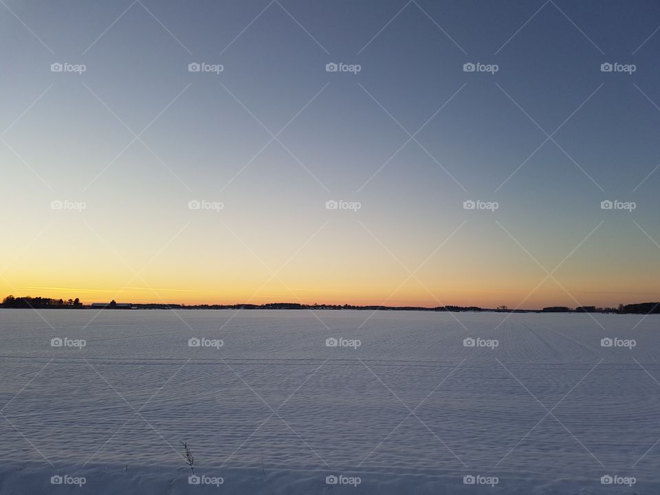 Snow covered field