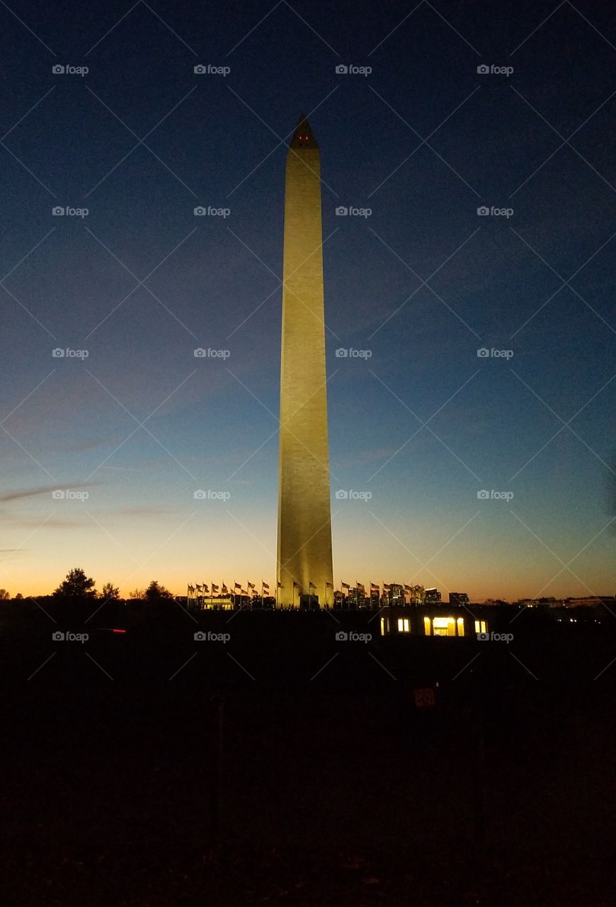 The Washington Monument at Dusk