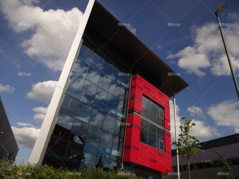 glass building. Architecture in the Jubilee Campus, University of Nottingham