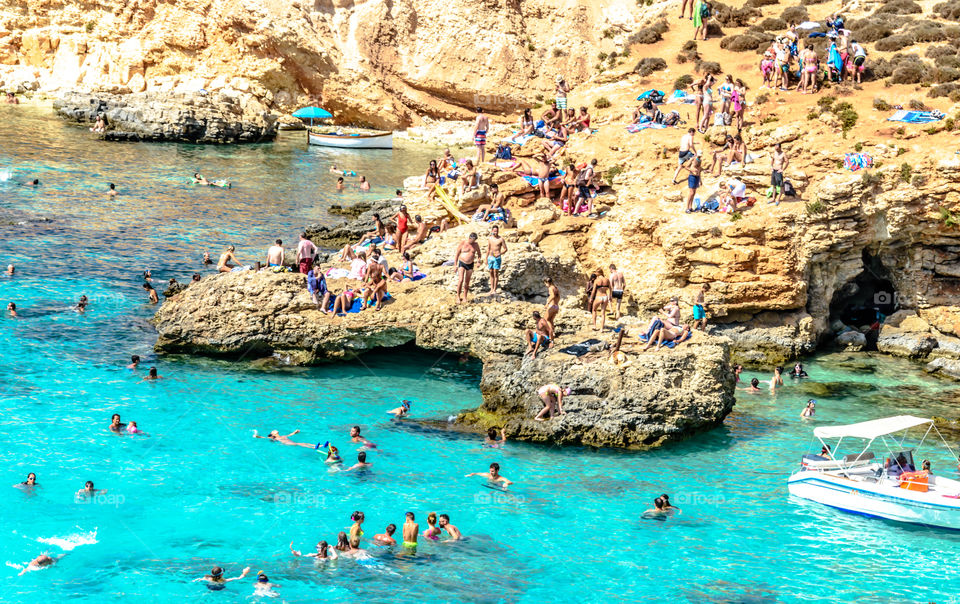 People on The Blue Lagoon