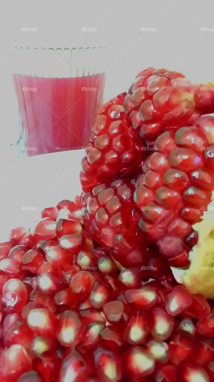 Homemade pomegranate juice 
i hope you like it