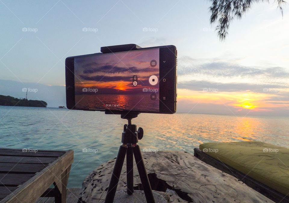 I love capturing sunset moments either still or in video form. This one is at beautiful  Macan island in Indonesia.